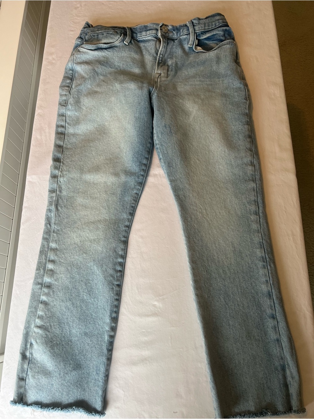 Frame Denim Light Blue Le High Straight Jeans